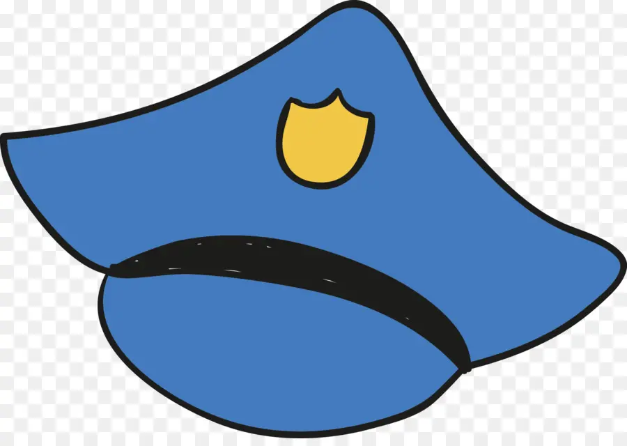 Sombrero De Policía，Azul PNG