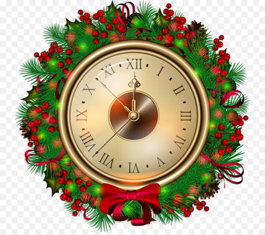 Santa Claus，Reloj PNG