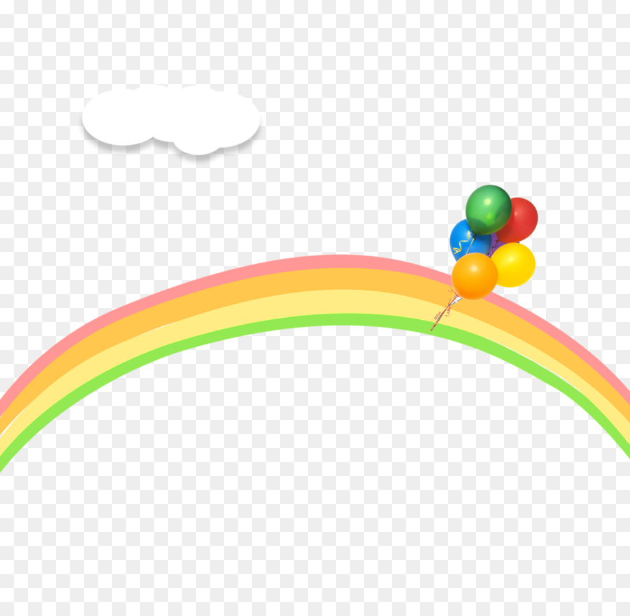 Arcoiris Con Globos，Nube PNG