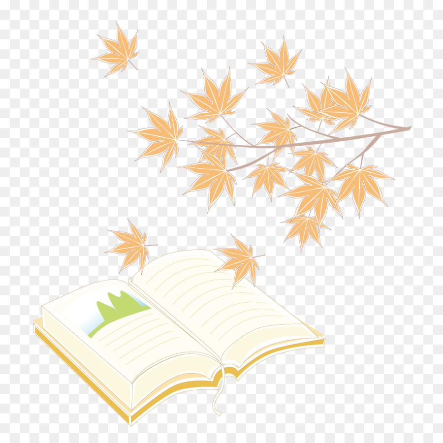 Libro Con Hojas，Hojas PNG