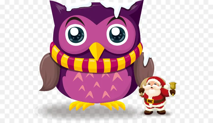 Búho Morado，Papá Noel PNG