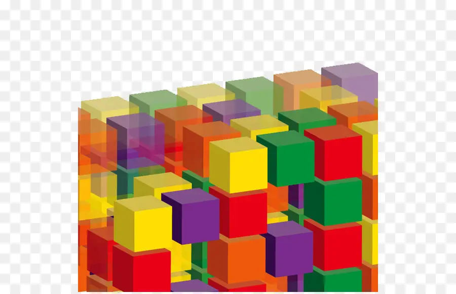 Cubos De Colores，3d PNG