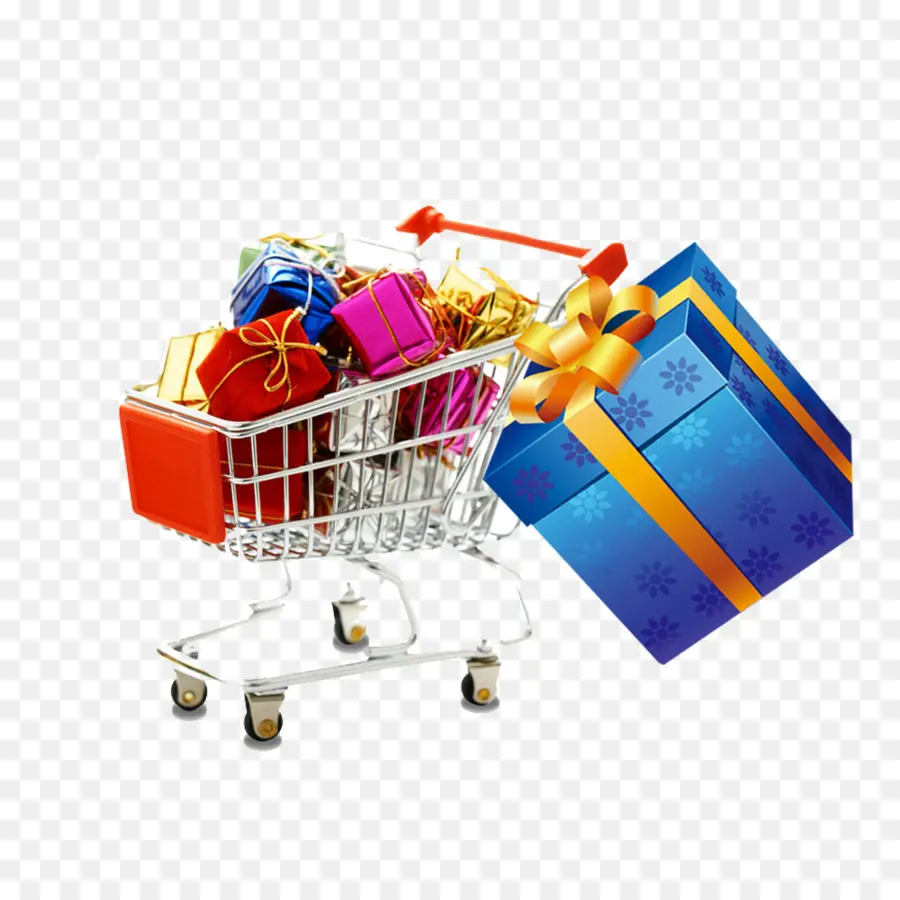 Carro De Compras Con Regalos，Presenta PNG