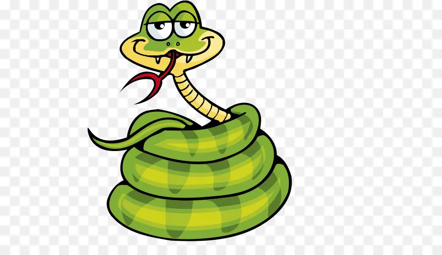 Serpiente De Dibujos Animados，Verde PNG