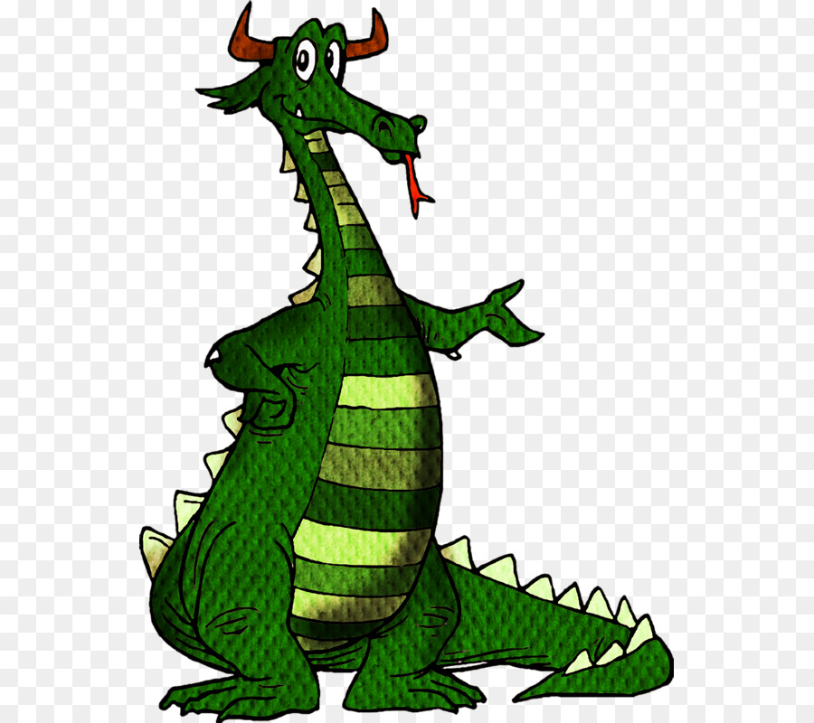 Dragón Verde，Dibujos Animados PNG