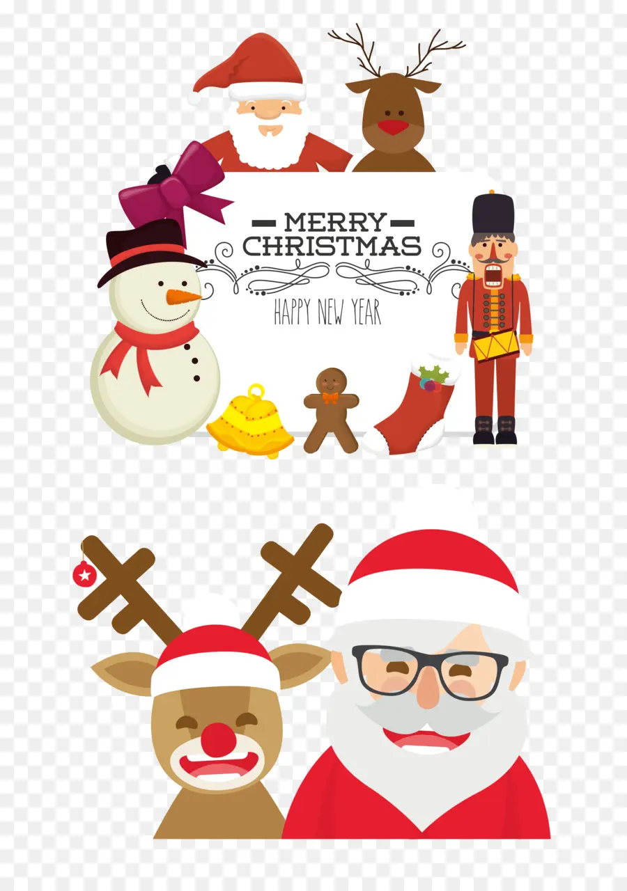 Personajes Navideños，Papá Noel PNG