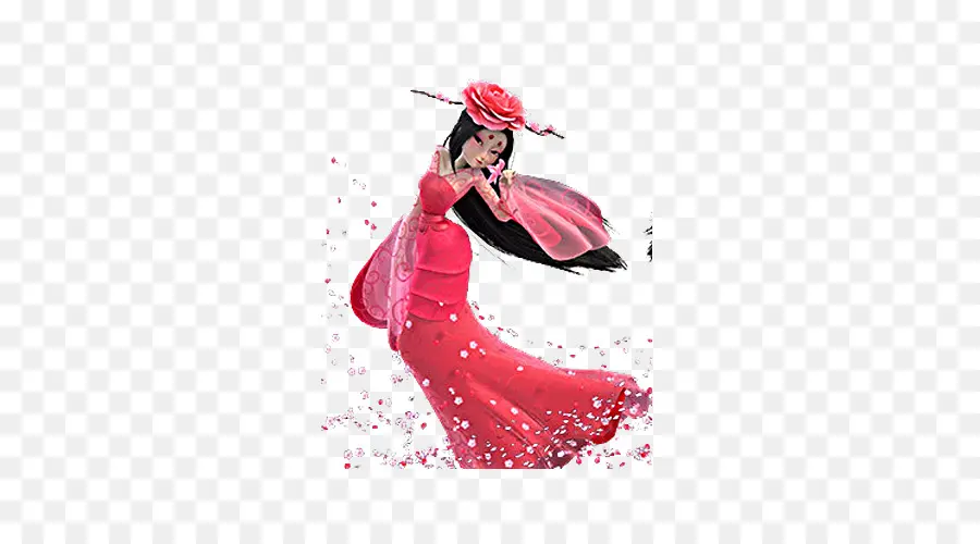 Hada，Vestido Rojo PNG