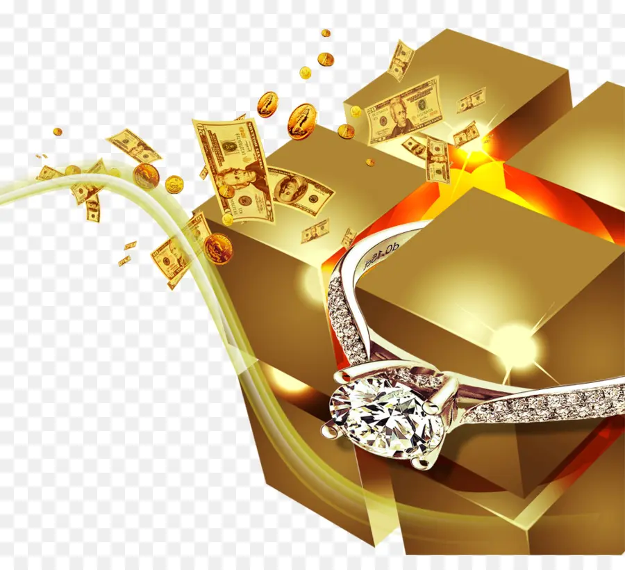 Anillo De Diamantes，Dinero PNG