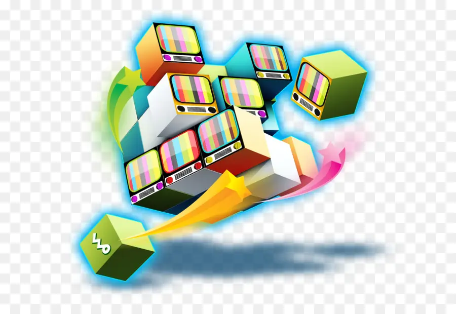 Televisores Coloridos，Pantallas PNG