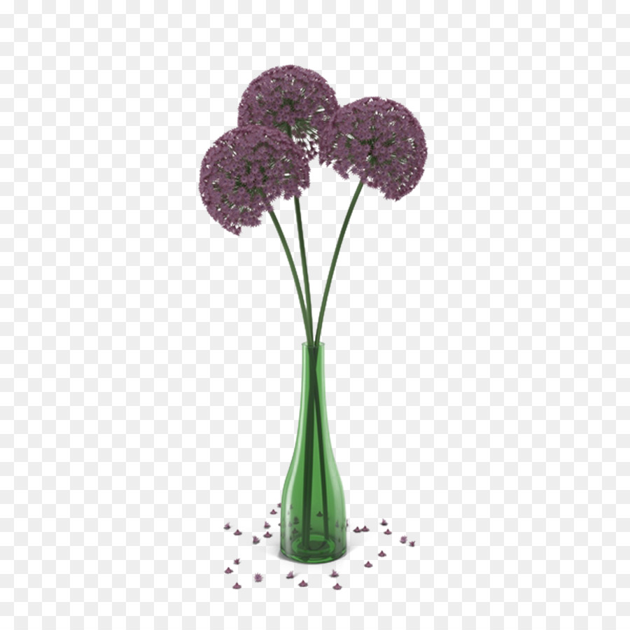 Flores Moradas，Florero PNG