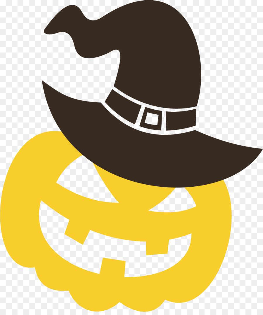 Calabaza Con Sombrero De Bruja，Jack O' Lantern PNG