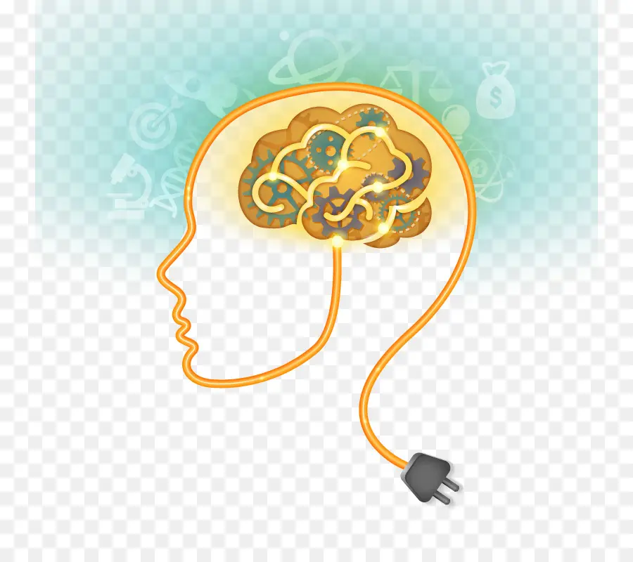 Cerebro Con Enchufe，Electricidad PNG