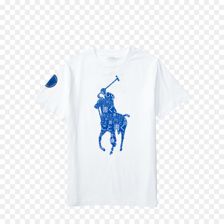 Camiseta Blanca Con Estampado Azul，Ropa PNG