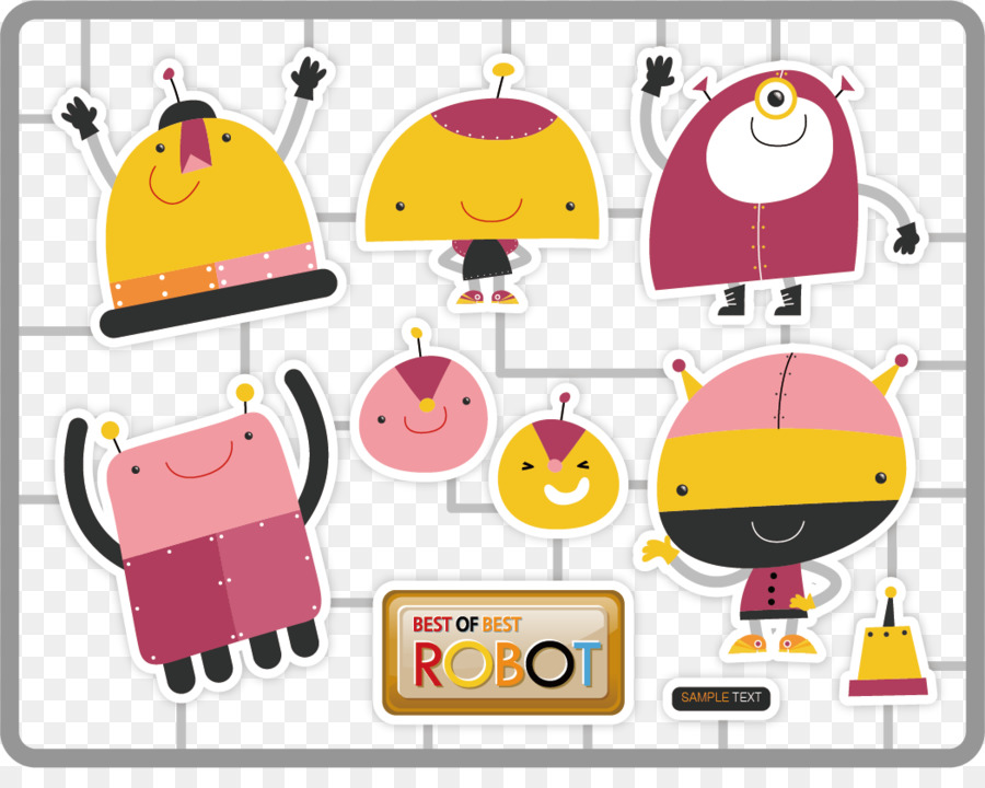 Lindos Robots，Dibujos Animados PNG