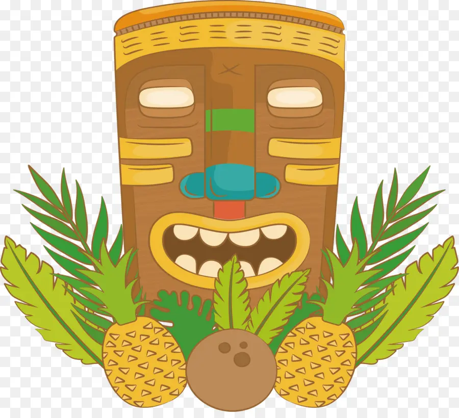 Máscara Tiki，Mascarilla PNG