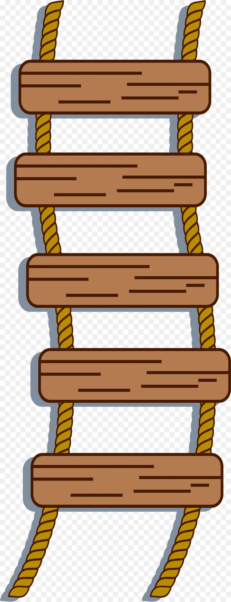 Escalera De Cuerda，De Madera PNG