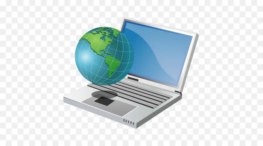 Laptop Con Globo Terráqueo，Globo PNG