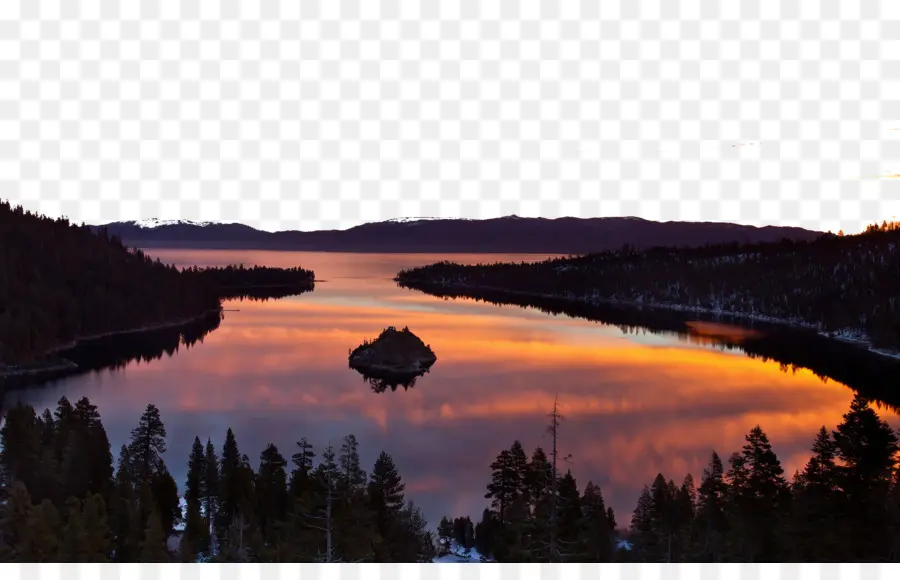 Atardecer En El Lago，Agua PNG