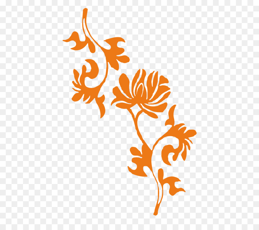 Diseño Floral Naranja，Flor PNG