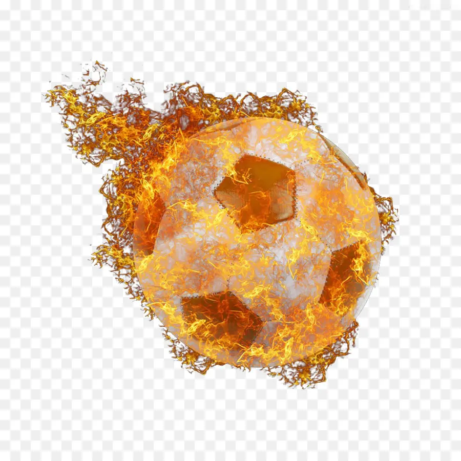 Balón De Fútbol，Fuego PNG