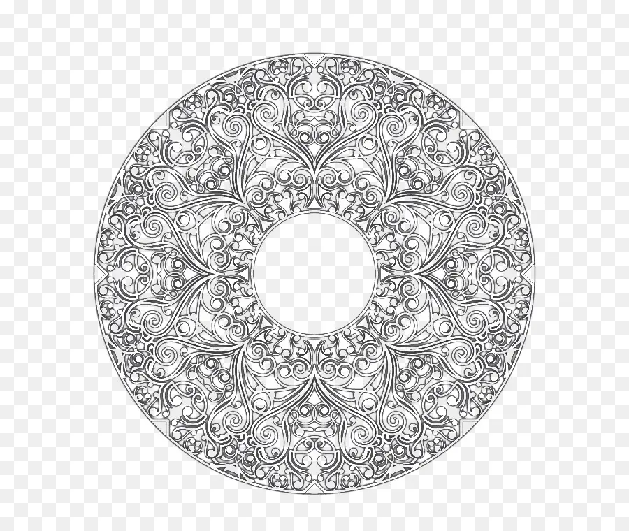 Mandala Intrincado，Circular PNG