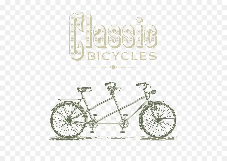 Bicicleta Tándem，Clásico PNG