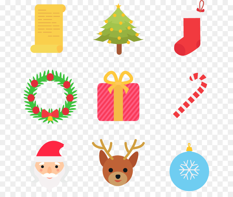 Iconos De Navidad，Papá Noel PNG