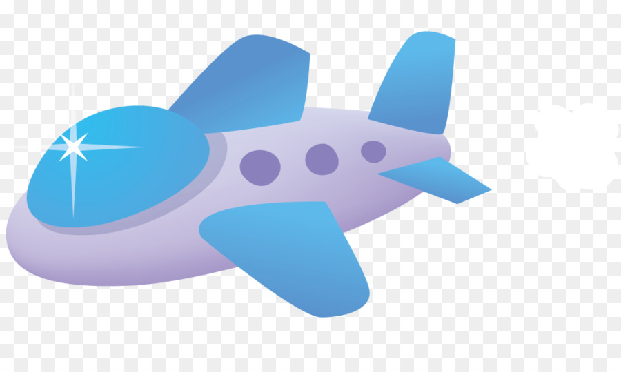 Avión，Azul PNG