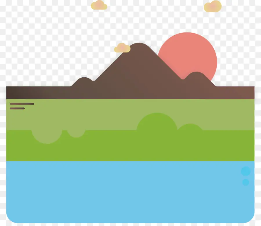 Paisaje De Montaña，Atardecer PNG