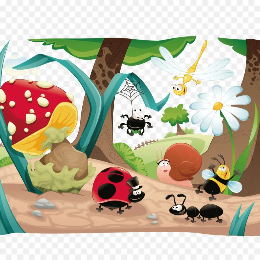 Los Insectos，De Dibujos Animados PNG