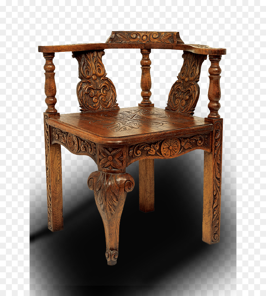 Silla De Madera，Cojín Rojo PNG