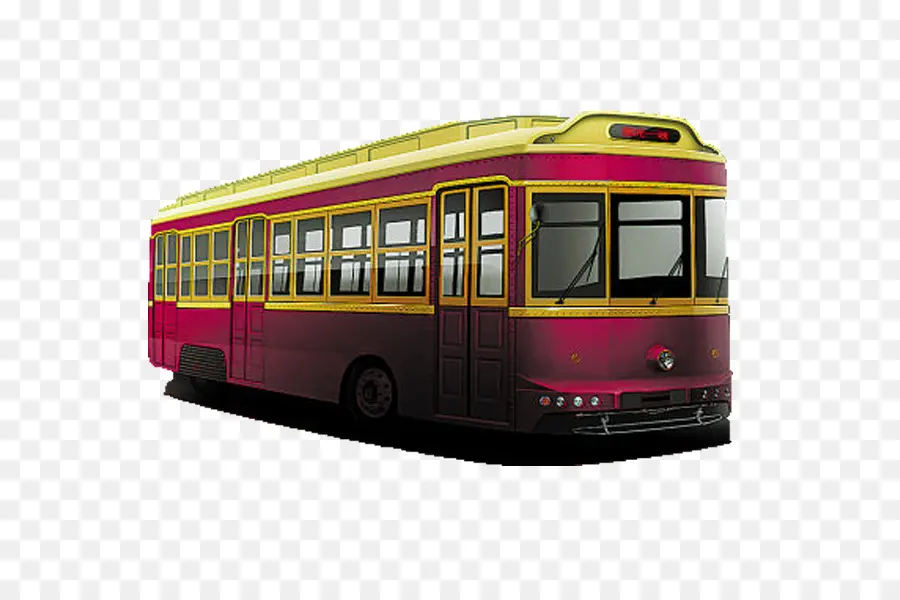 Autobús Rojo Y Amarillo，Transporte Público PNG