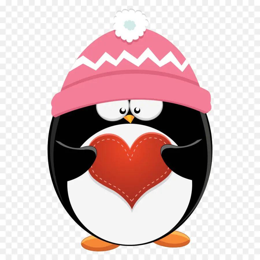 Pingüino Con Corazón，Sombrero PNG