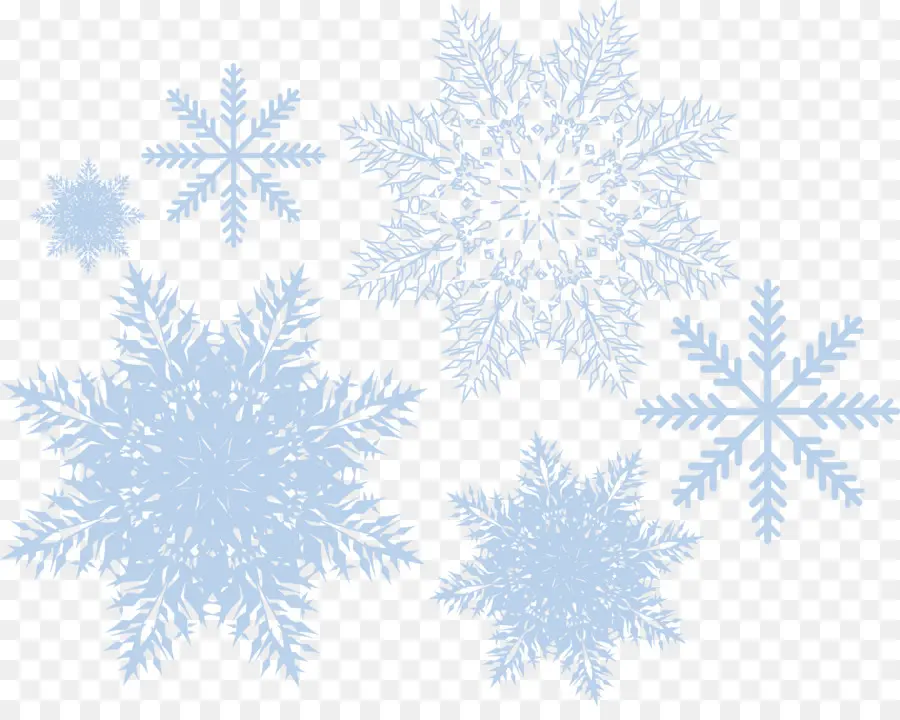 Copos De Nieve Azules，Invierno PNG