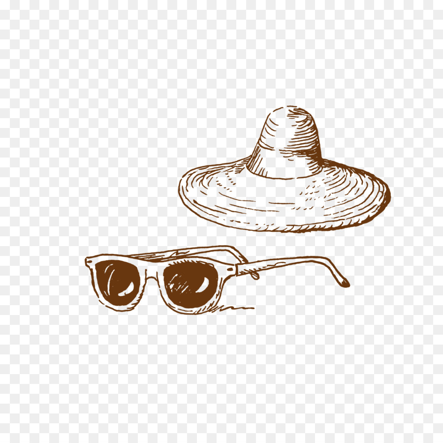 Sombrero Y Gafas De Sol，Verano PNG