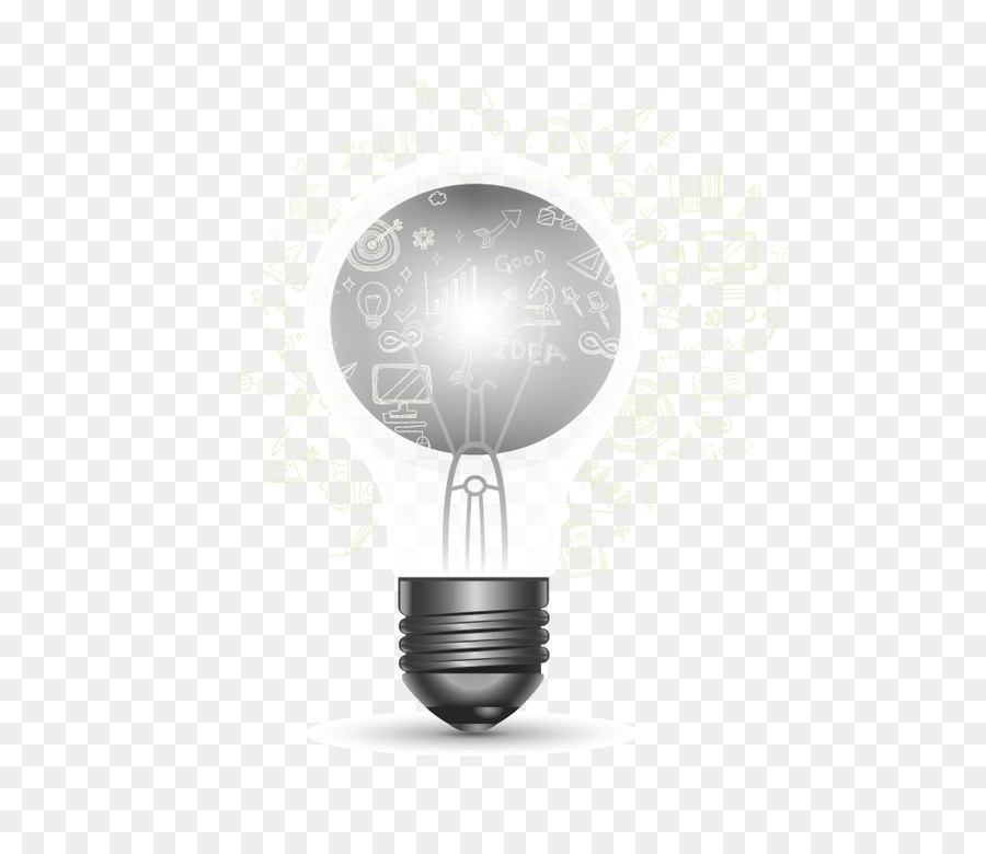 Bombilla De Luz Amarilla，Idea PNG