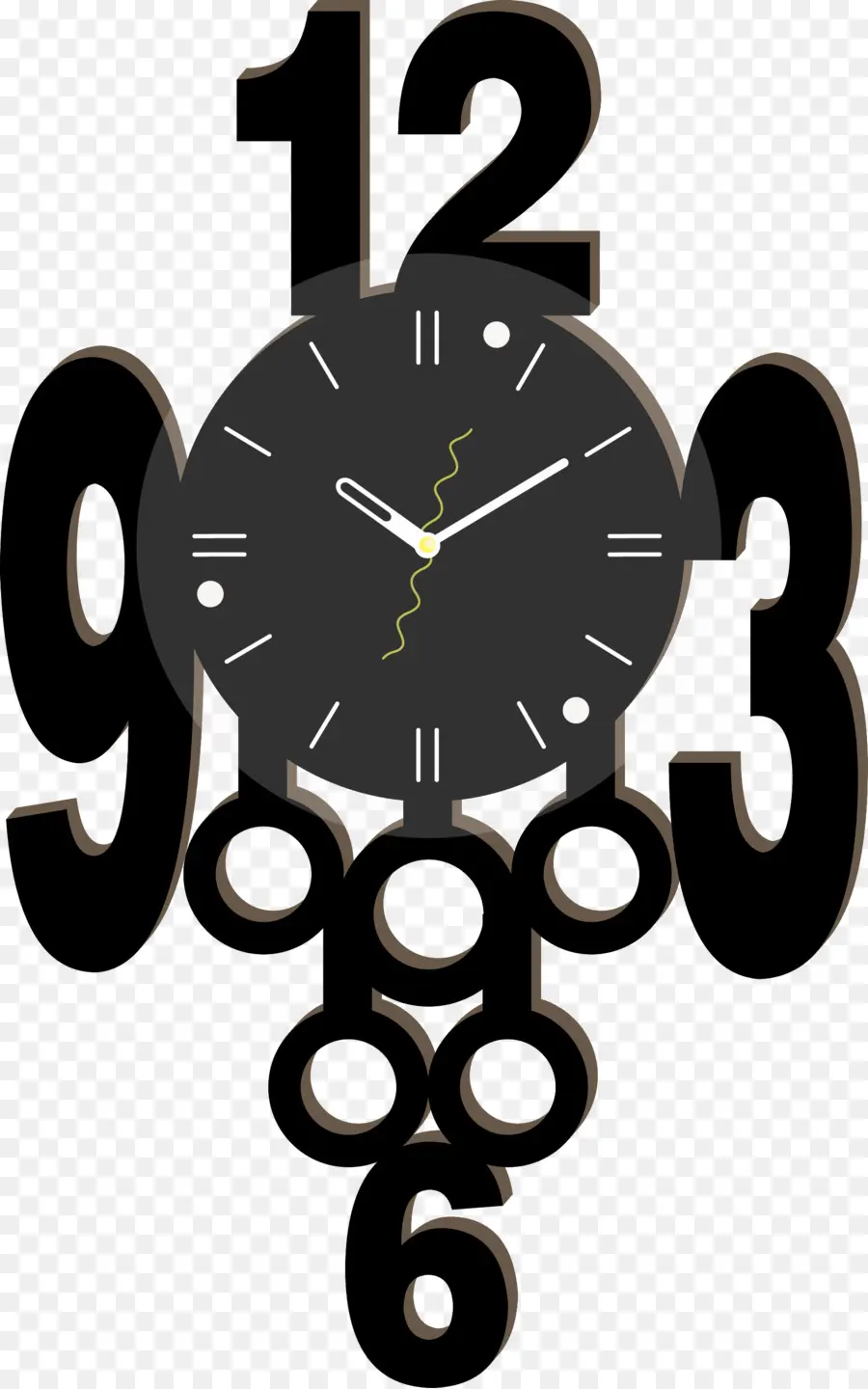 Reloj Negro，Tiempo PNG