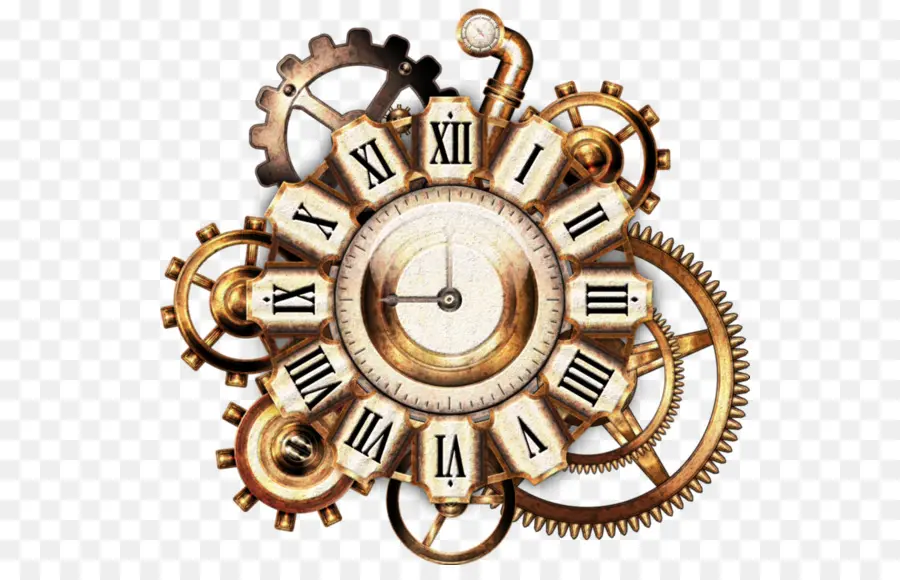 Reloj Steampunk，Engranajes PNG