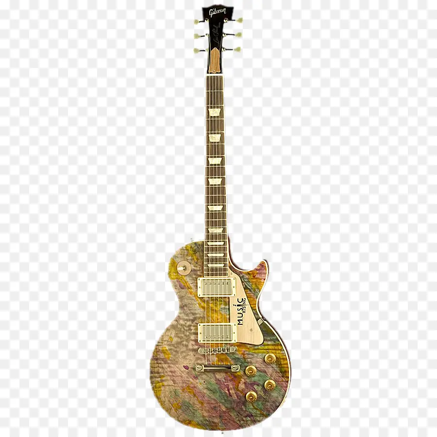 Guitarra Colorida，Gibson PNG