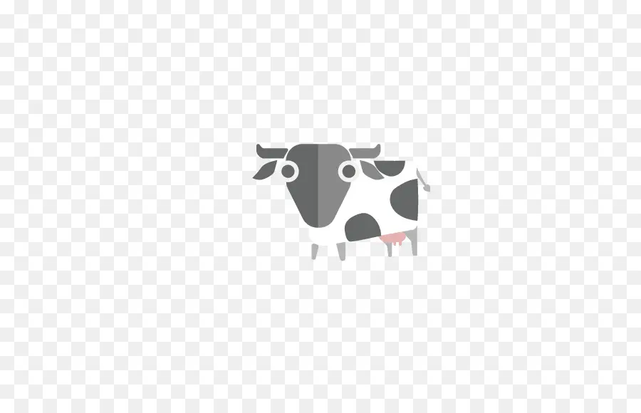 Vaca De Dibujos Animados，En Blanco Y Negro PNG