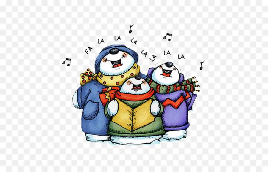 Muñecos De Nieve Cantando，Invierno PNG