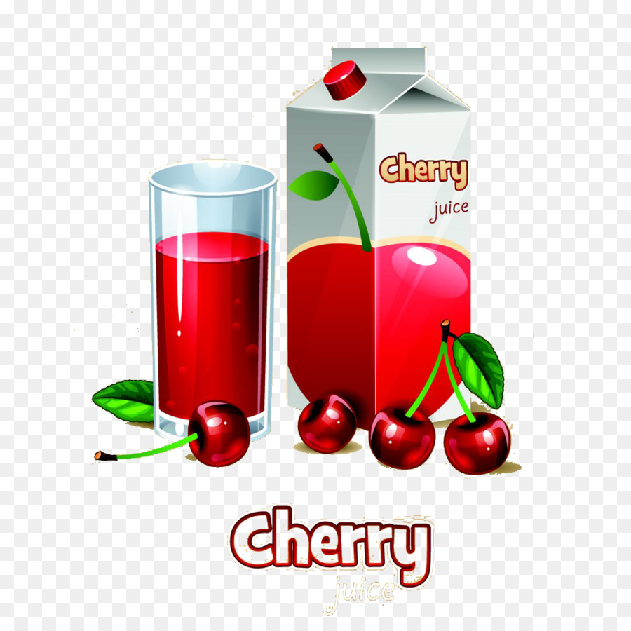 Jugo De Cereza Con Cerezas，Cereza PNG