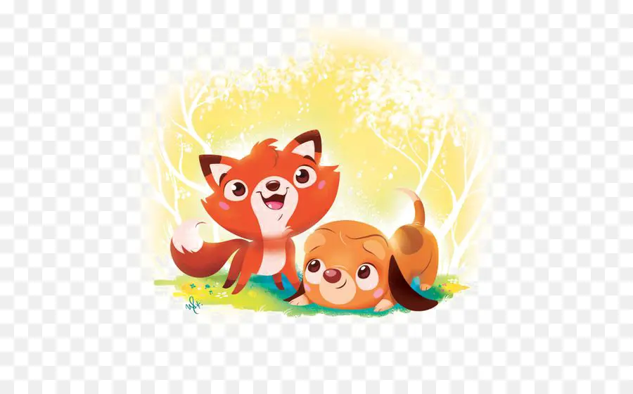 Zorro Y Perro，Dibujos Animados PNG