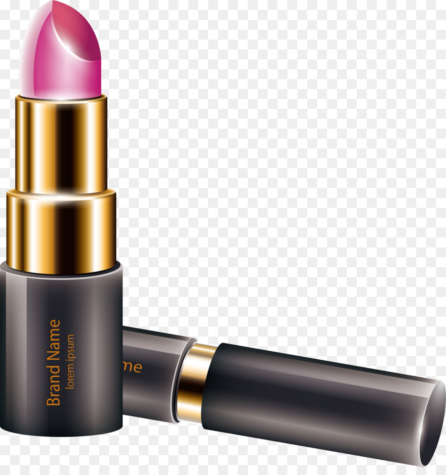 Lápiz Labial Rosa，Caja Dorada PNG