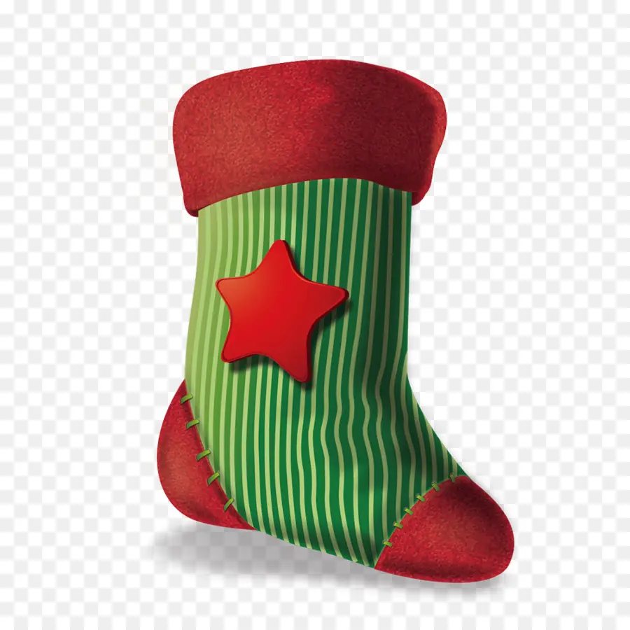 Calcetín De Navidad，Estrella PNG