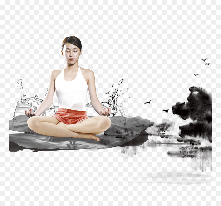 Mujer Meditando，Relajación PNG