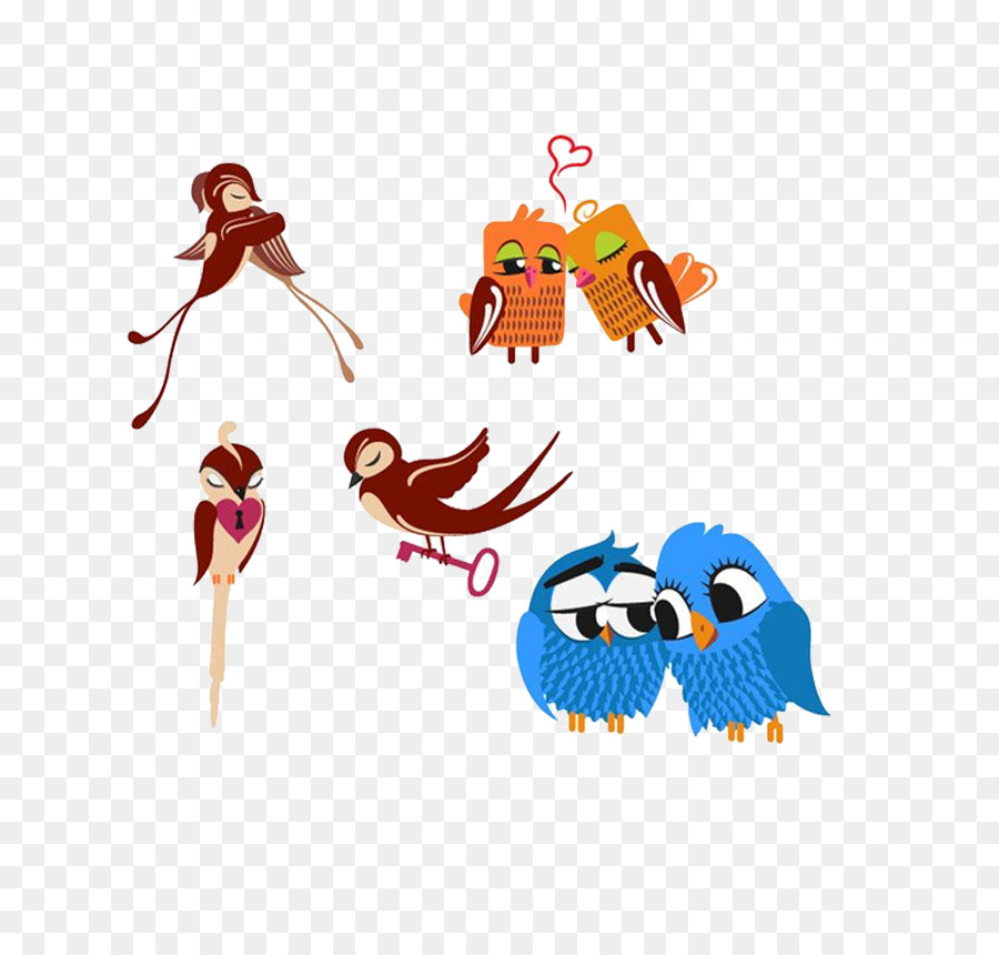 Pájaros De Dibujos Animados，Amar PNG