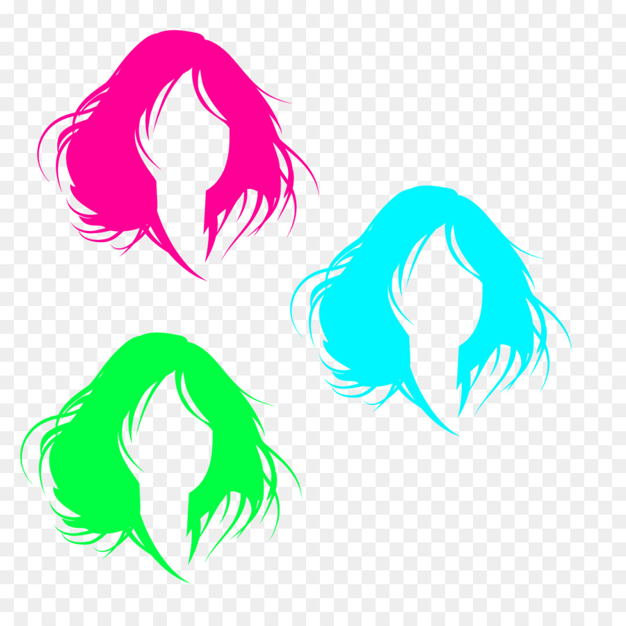 Siluetas De Cabello，Vistoso PNG