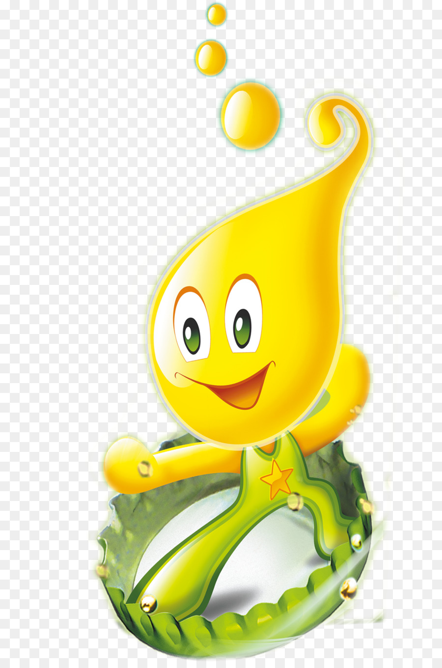 Carácter Amarillo，Gota PNG