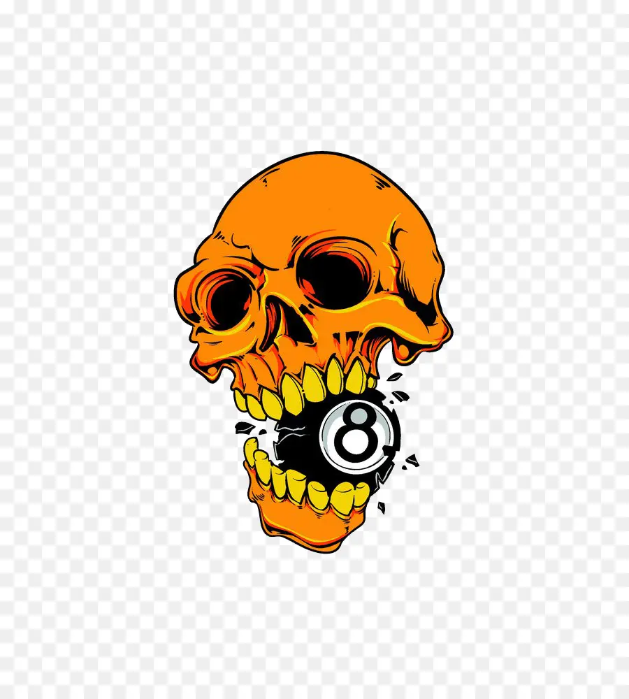 Calavera Naranja，Bola Ocho PNG